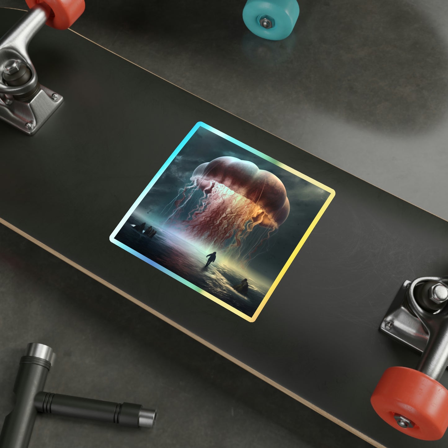 Immortal Jellyfish Holographic Die-cut Stickers