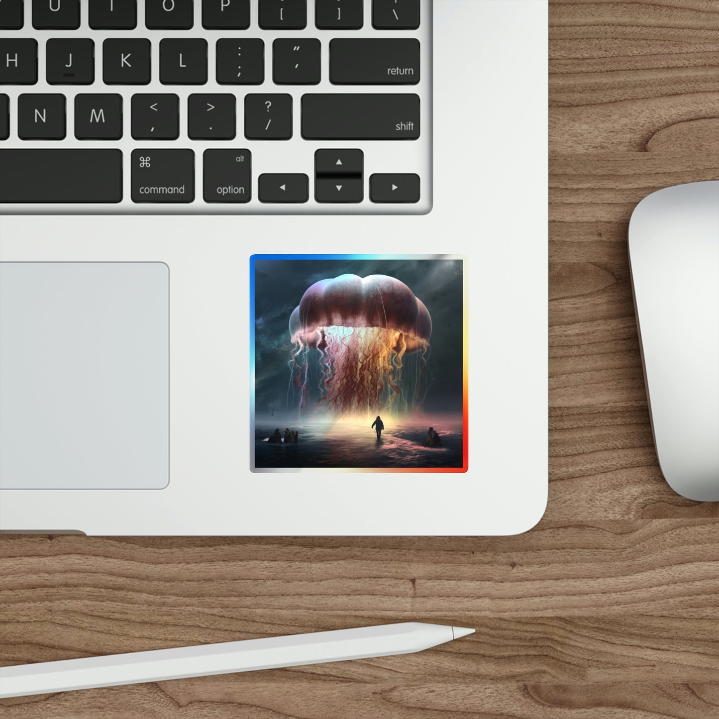 Immortal Jellyfish Holographic Die-cut Stickers