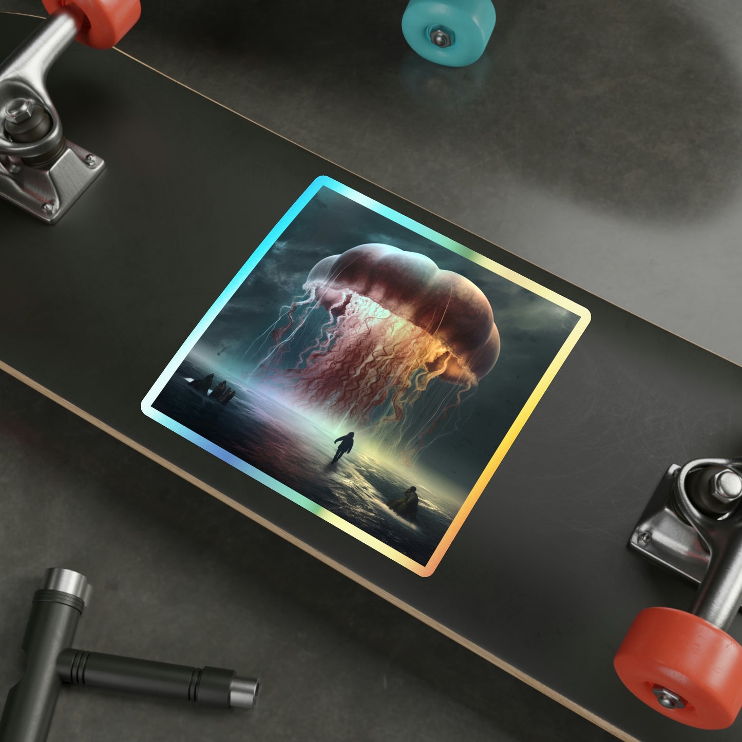Immortal Jellyfish Holographic Die-cut Stickers