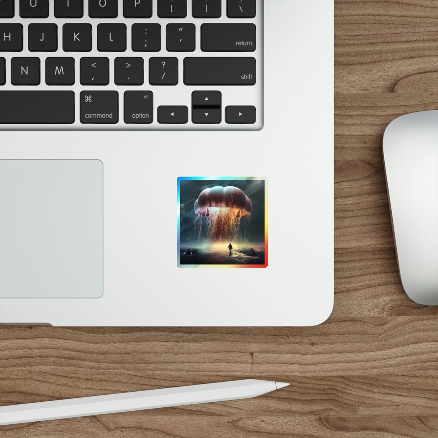 Immortal Jellyfish Holographic Die-cut Stickers