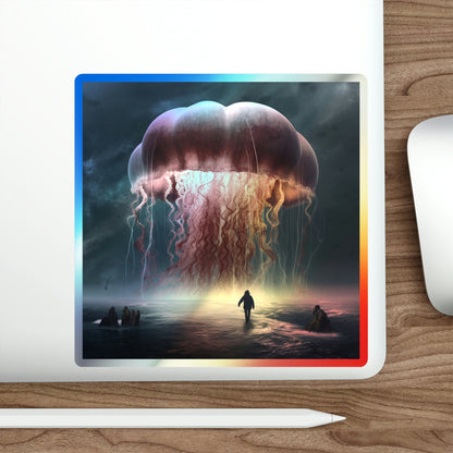 Immortal Jellyfish Holographic Die-cut Stickers