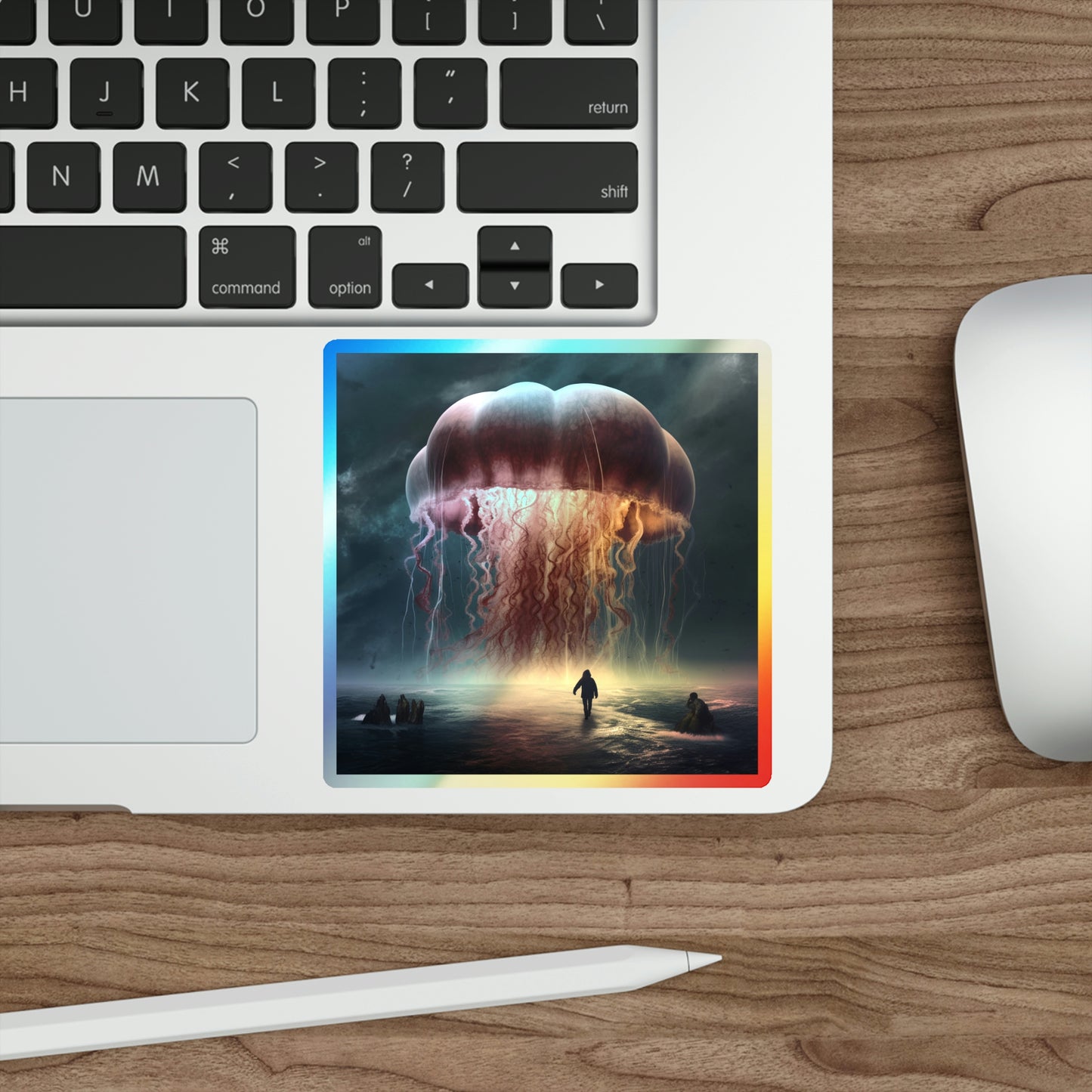 Immortal Jellyfish Holographic Die-cut Stickers