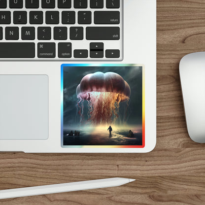 Immortal Jellyfish Holographic Die-cut Stickers